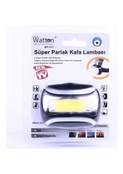 Ultra Smd Kafa Feneri 2 Modda Aydınlatma Kamp Fener Lamba