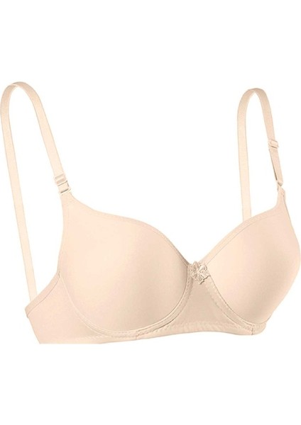 Destekli Slikonlu Düz Sütyen Ten