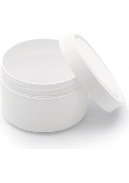 100 Adet - 150ML Boş Plastik Kutu, Beyaz Kavanoz, Krem Kutusu