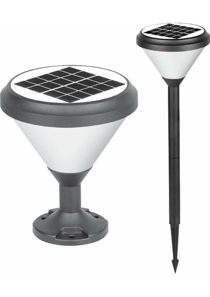 Ack AG60-07831 Solar Pc LED Bahçe Armatürü 3.2 V 18650 Lifepro 4 20 W 6500 K 400 Lm 3000 Ma 185 x 185 x 215