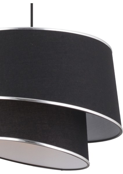 Paoni 2 Katlı Siyah Gümüş Detaylı Modern Koridor,yatak Odası Salon Avize fırsatları