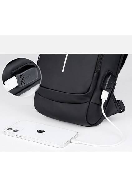 USB Portlu Erkek Omuz Çantası (Yurt Dışından)