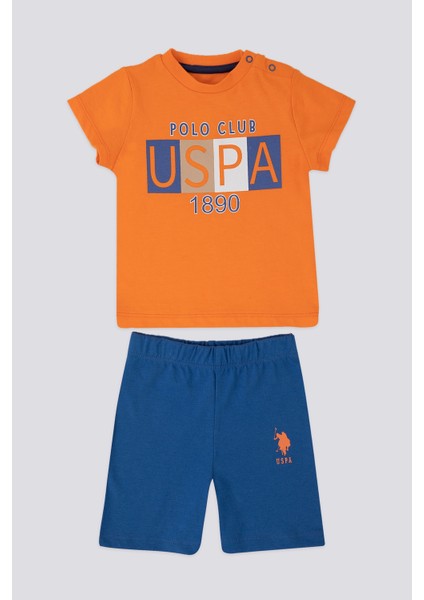 Turuncu Erkek Bebek 2'li T-Shirt Takım