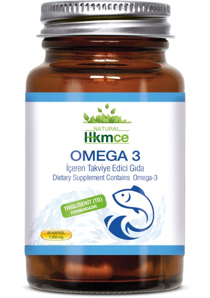 Hekimce Omega 3 - 60 Kapsül 1000 Mg - Natural Hekimce