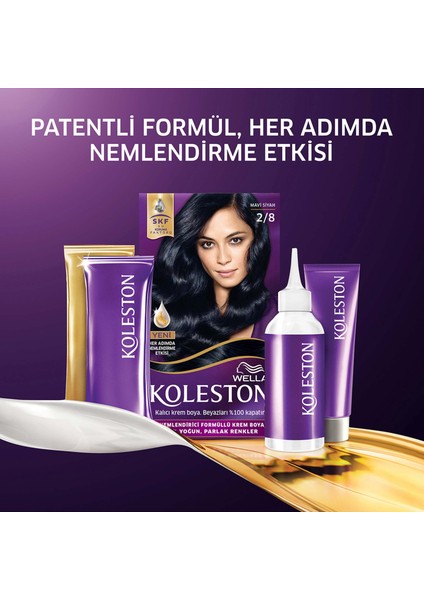 Koleston Kit Saç Boyası 2/8 Mavi Siyah