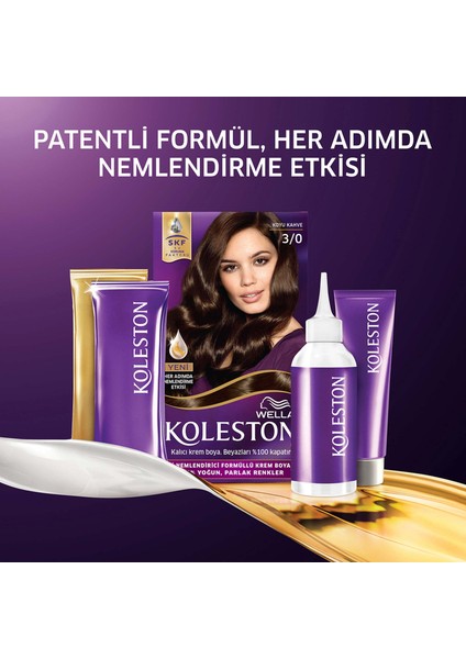 Koleston Kit Saç Boyası 3/0 Koyu Kahve