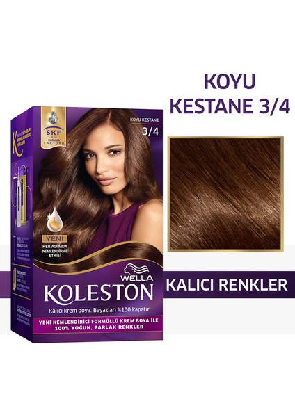 Kit Saç Boyası 3/4 Koyu Kestane