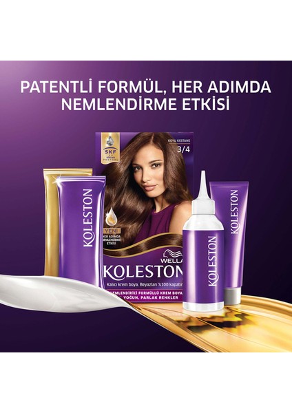 Kit Saç Boyası 3/4 Koyu Kestane