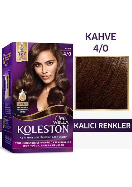 Wella Koleston Kit Saç Boyası 4/0 Kahve