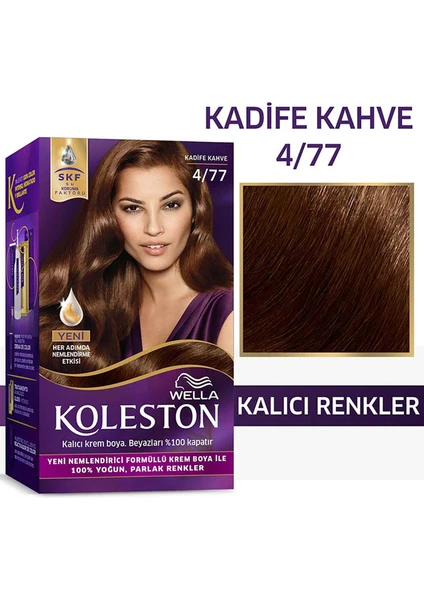 Wella Koleston Kit Saç Boyası  4/77 Kadife Kahve