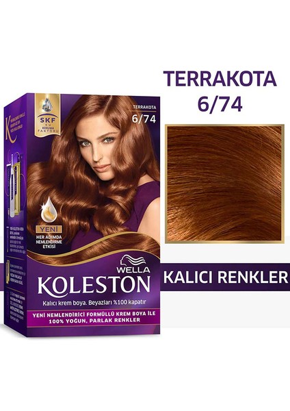 Kit Saç Boyası 6/74 Koyu Amber Kumral