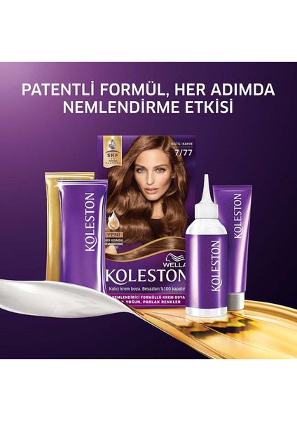 Koleston Kit Saç Boyası 7/77 Işıltılı Kahve