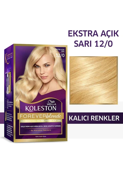 Koleston Kit Saç Boyası 12/0 Çok Açık Doğal Sarı