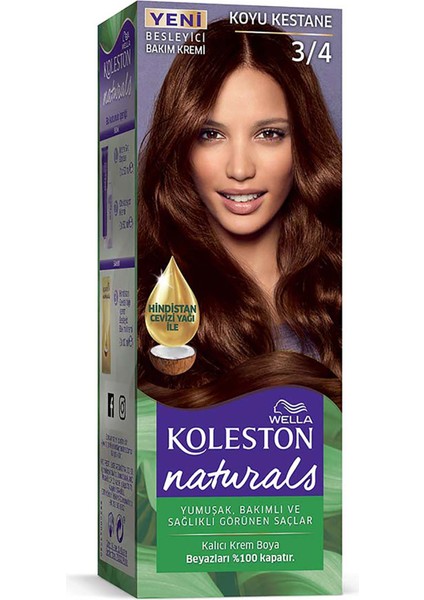 Naturals 3/4 Koyu Kestane