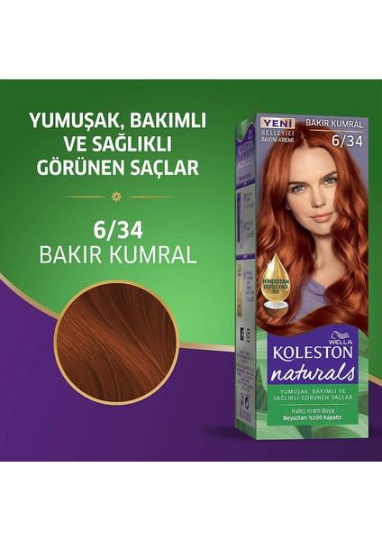 Wella Koleston Naturals 6/34 Bakır Kumral