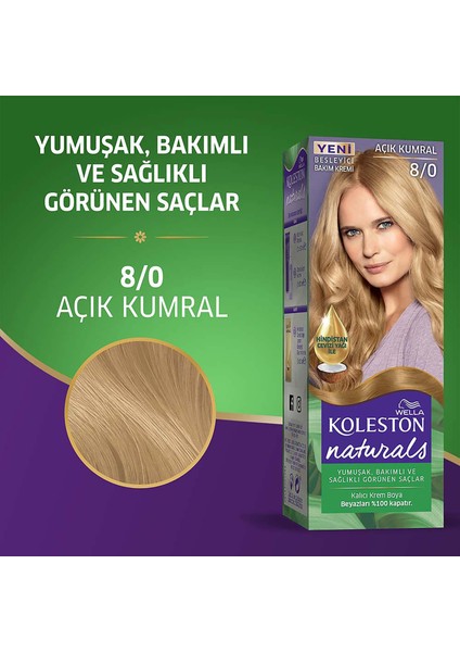 Wella Koleston Naturals 8/0 Açık Kumral