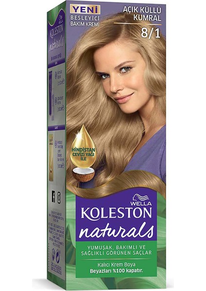 Wella Koleston Naturals 8/1 Açık Küllü Kumral