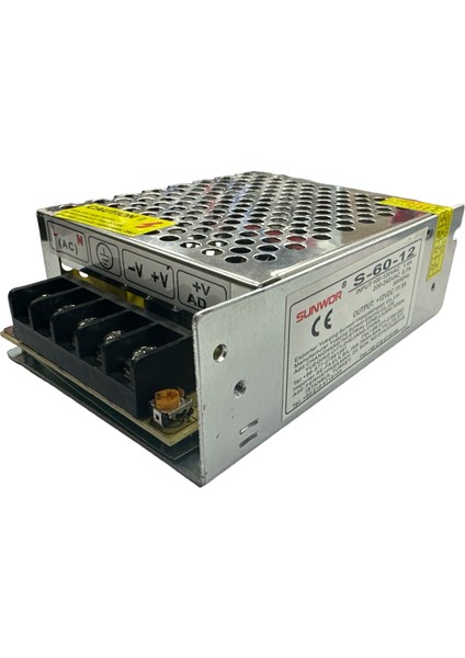 60w-12v-5A Yüksek Verimli Güç Kaynağı SMPS