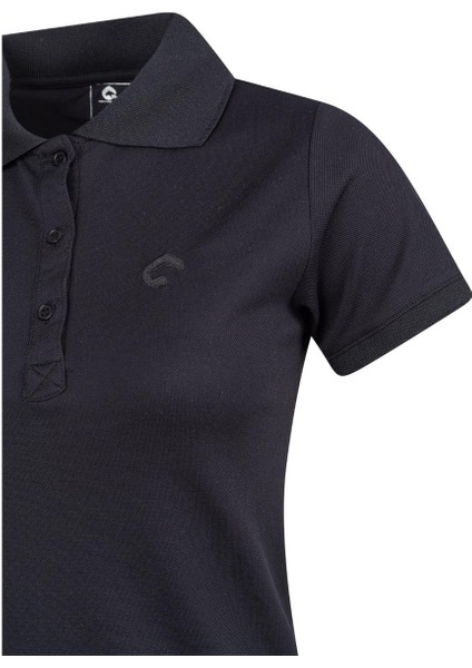 Rauma Kadın Polo Yaka T-Shirt Siyah modelleri