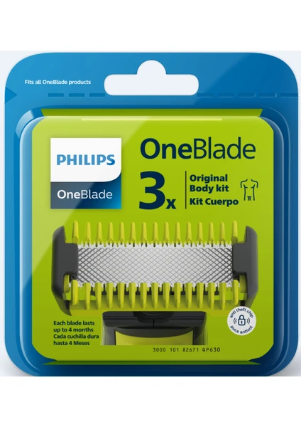 QP630/51 Philips Oneblade Yüz ve Vücut Için Yedek Bıçak