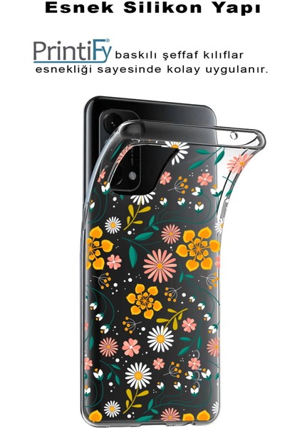 Apple iPhone 6 Plus Uyumlu Kapak Çiçek Tasarımlı Şeffaf Silikon Kılıf fiyatları