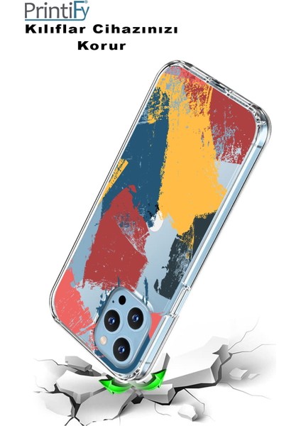 Apple iPhone x Uyumlu Kapak Brushstroke Tasarımlı Şeffaf Silikon Kılıf modelleri