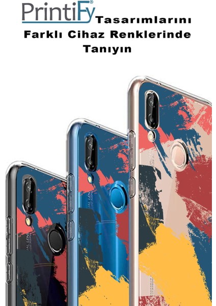 Apple iPhone x Uyumlu Kapak Brushstroke Tasarımlı Şeffaf Silikon Kılıf fırsatları