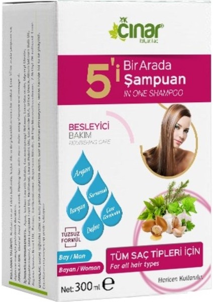 5'İ Bir Arada Besleyici Bitkisel Şampuan 300 Ml