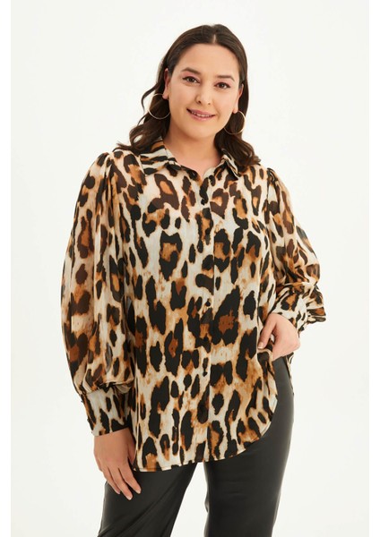 Dökümlü Şifon Gömlek