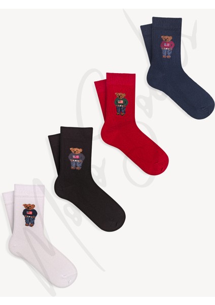 Mono Socks Çocuk 4'lü Teddy Bear Ayıcıklı Çorap