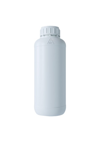 100 Adet - 1000ml Beyaz Polietilen Tarım Şişesi Kilitli Kapaklı