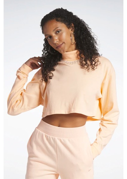 CL WDE COTTON LONGS Somon Kadın Uzun Kol T-Shirt