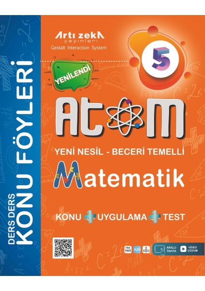 5. Sınıf Atom Beceri Temelli Matematik Konu Uygulama Seti (Föyler)