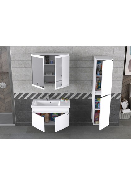 Winter 85CM Beyaz Banyo Dolabı modelleri