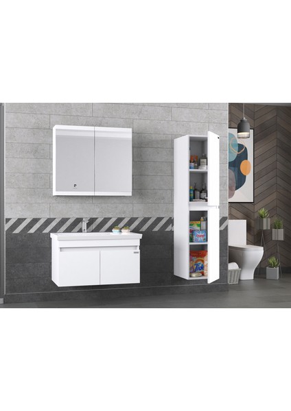 Winter 85CM Beyaz Banyo Dolabı fırsatları