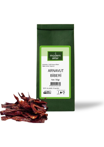 Modern Aktar Arnavut (Şili) Biberi 50 gr