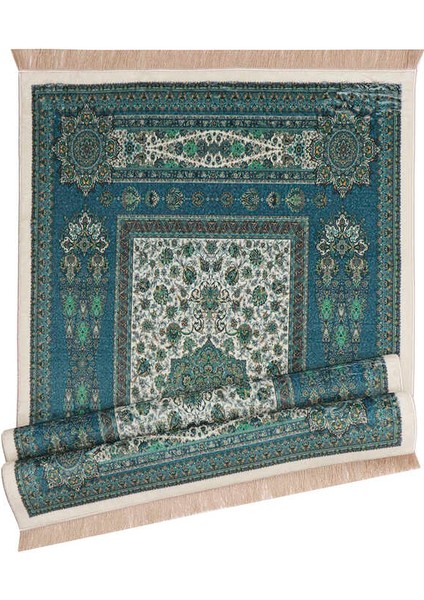 Petrol Yeşil Bambu Halı Seccade fırsatları