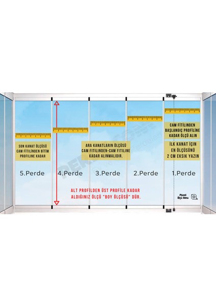 Denas Store  Plise Perde-Cam Balkon Perdesi-Pimapen Perdesi-Vidalı sistem