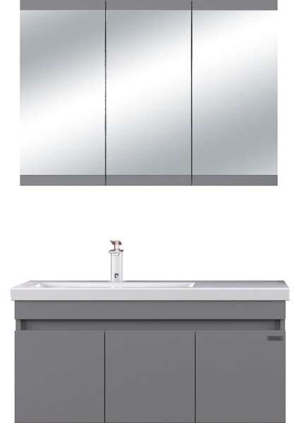 Winter 100CM Antrasit Banyo Dolabı