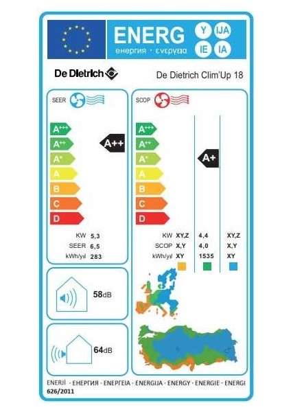 CLIM'UP A++ 18.000 BTU Inverter Duvar Tipi Klima