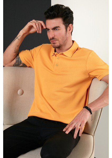 % 100 Pamuk Düğmeli Polo T Shirt Erkek Polo 5902127