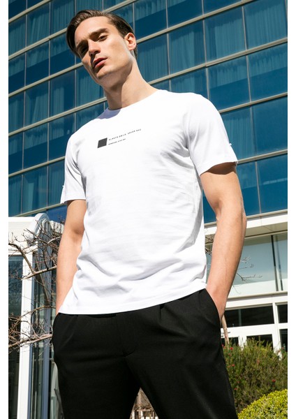 Pamuk Regular Fit Bisiklet Yaka T Shirt Erkek T Shirt 5902622 fiyatları