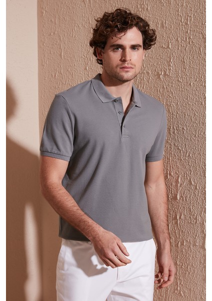 Pamuk Düğmeli Regular Fit Polo T Shirt Erkek Polo 5902127