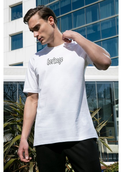% 100 Pamuk Relaxed Fit Bisiklet Yaka T Shirt Erkek T Shirt 5902637 fiyatları