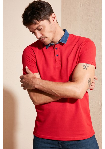 % 100 Pamuk Polo T Shirt Erkek Polo 5902134