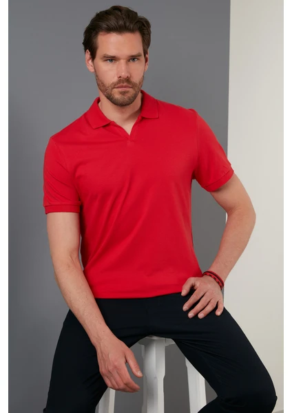 Slim Fit Pamuklu Polo T Shirt Erkek Polo 5902141