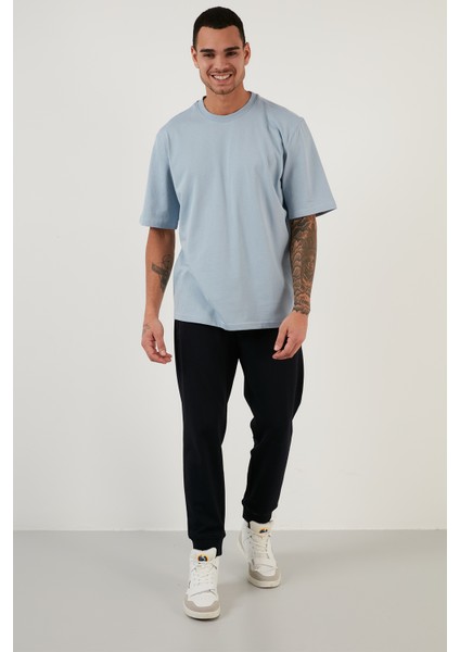 Pamuklu Oversize Bisiklet Yaka Basic T Shirt Erkek T Shirt 5902365 modelleri