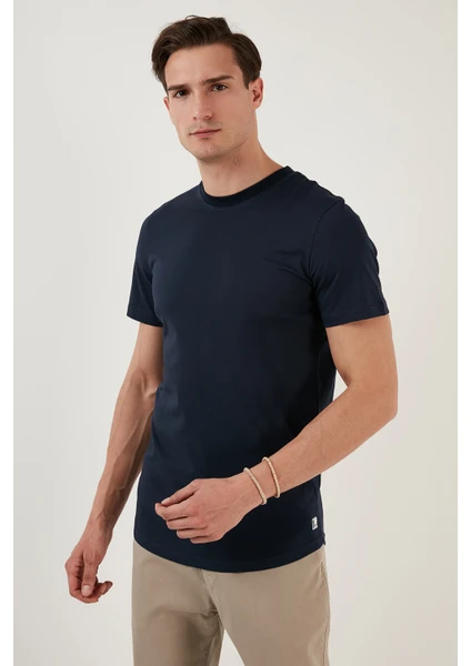 % 100 Pamuk Regular Fit Bisiklet Yaka T Shirt Erkek T Shirt 5902511