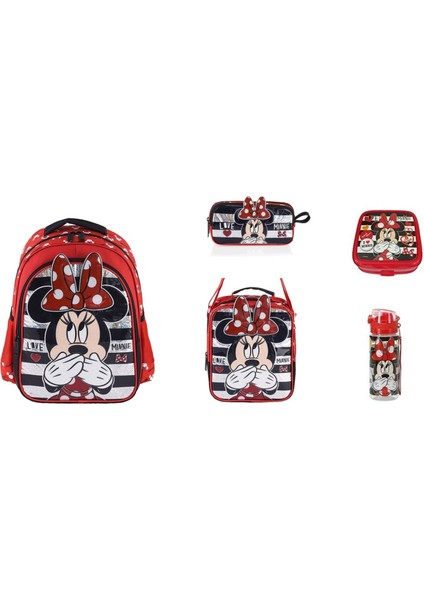 Minnie Ilkokul Sırt Çantası Due Iconic Forever 30 x 39 x 11 cm (5 Parça Set)