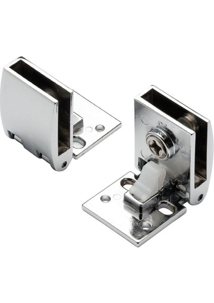 Cam Kapak Menteşesi Etajer Cam Tutucu Cam Etejeri Metal Vidalı Krom (4 Adet)